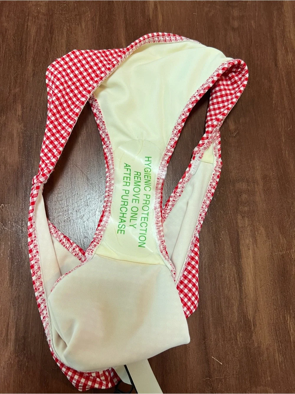 triangl swimwear Red & White Gingham Bikini Set